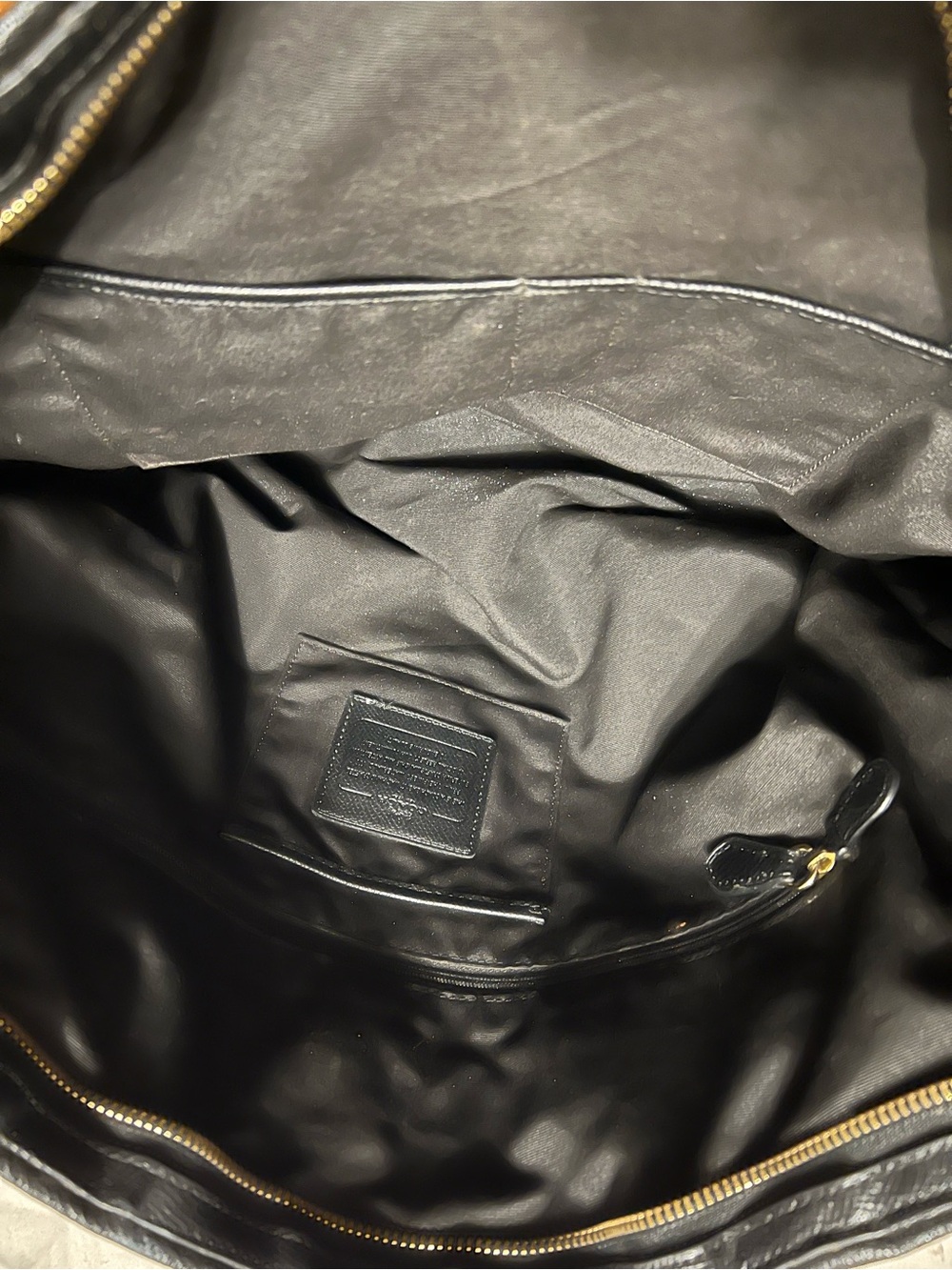 Coach Brown Signature Tote with Black Leather Straps - Picture 12 of 13